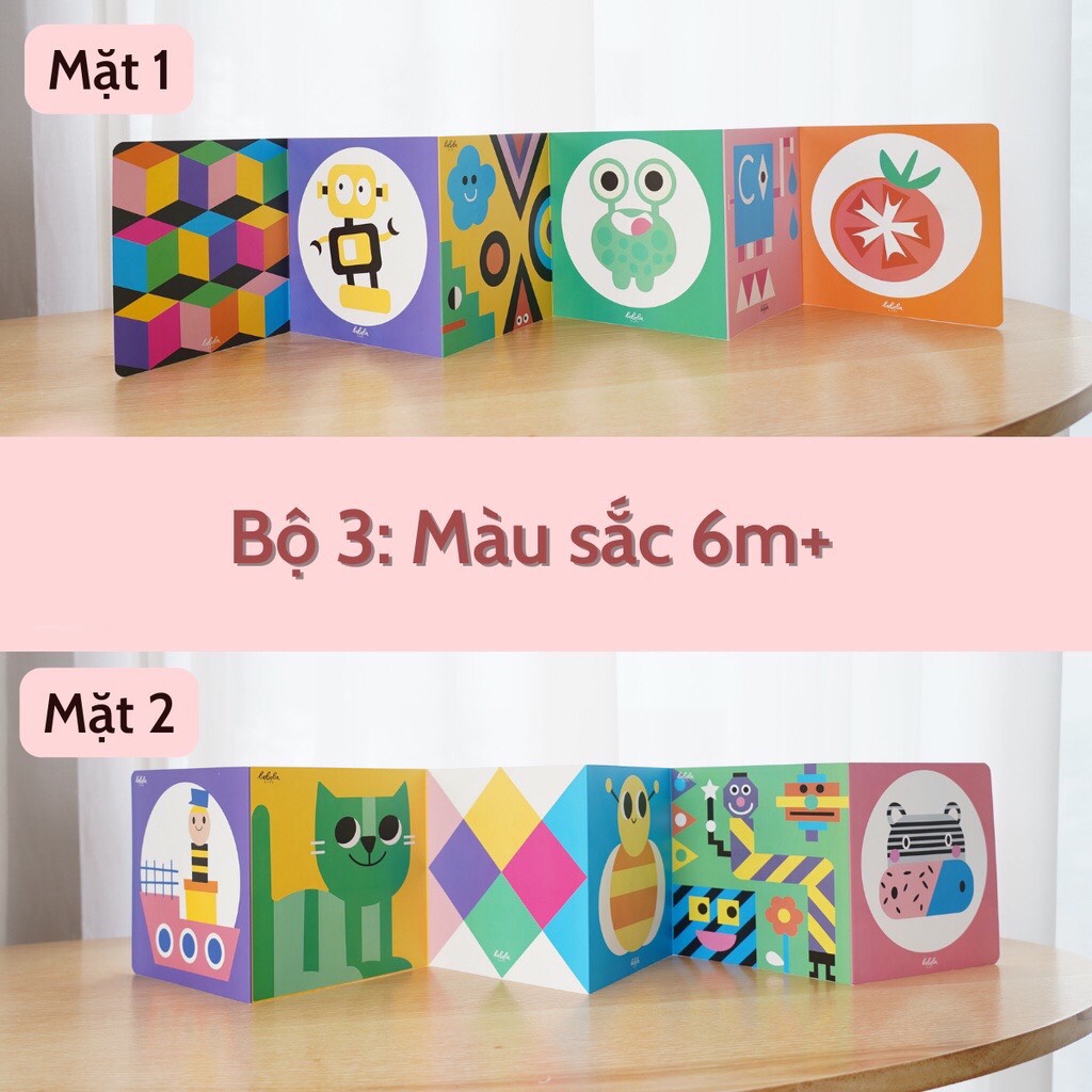 Thẻ gấp kích thích thị giác Lalala baby cho bé từ 0-12 tháng tuổi