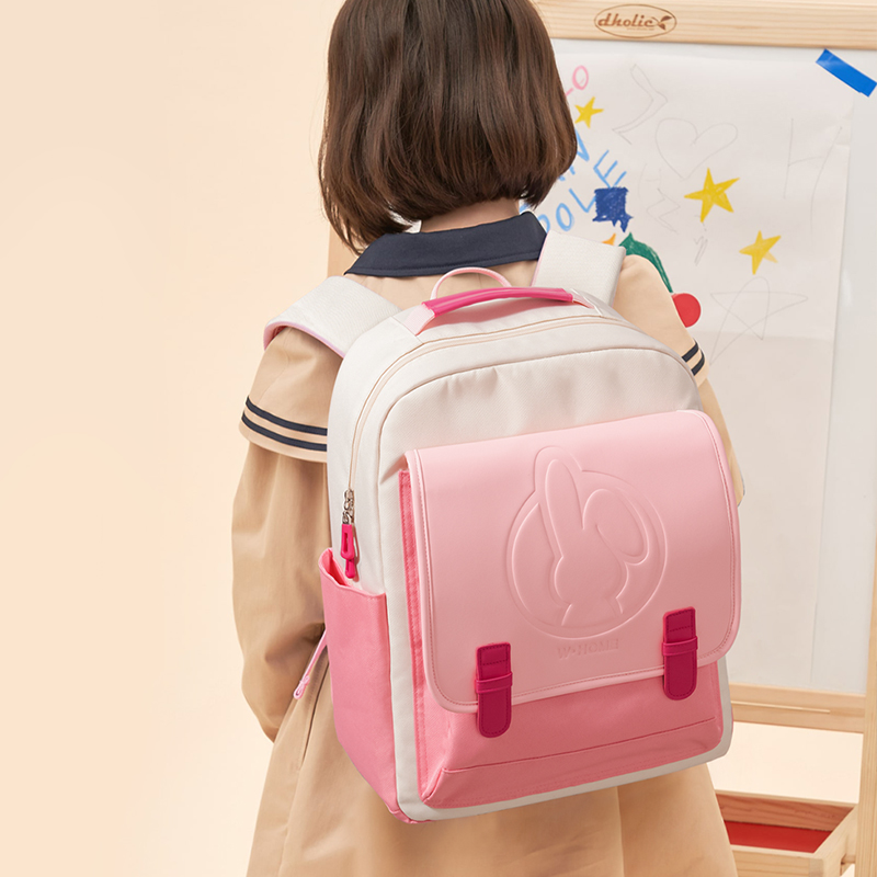 Balo học sinh tiểu học Worm's home balo cao cấp chống gù balo cho bé siêu nhẹ chống nước nhiều ngăn - KimChi Kids