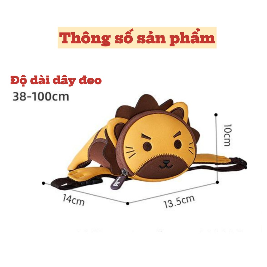 Túi đeo chéo hình thú ngộ nghĩnh Nohoo cho bé , túi mini dễ thương, nhẹ, phù hợp bé đi chơi, đi học