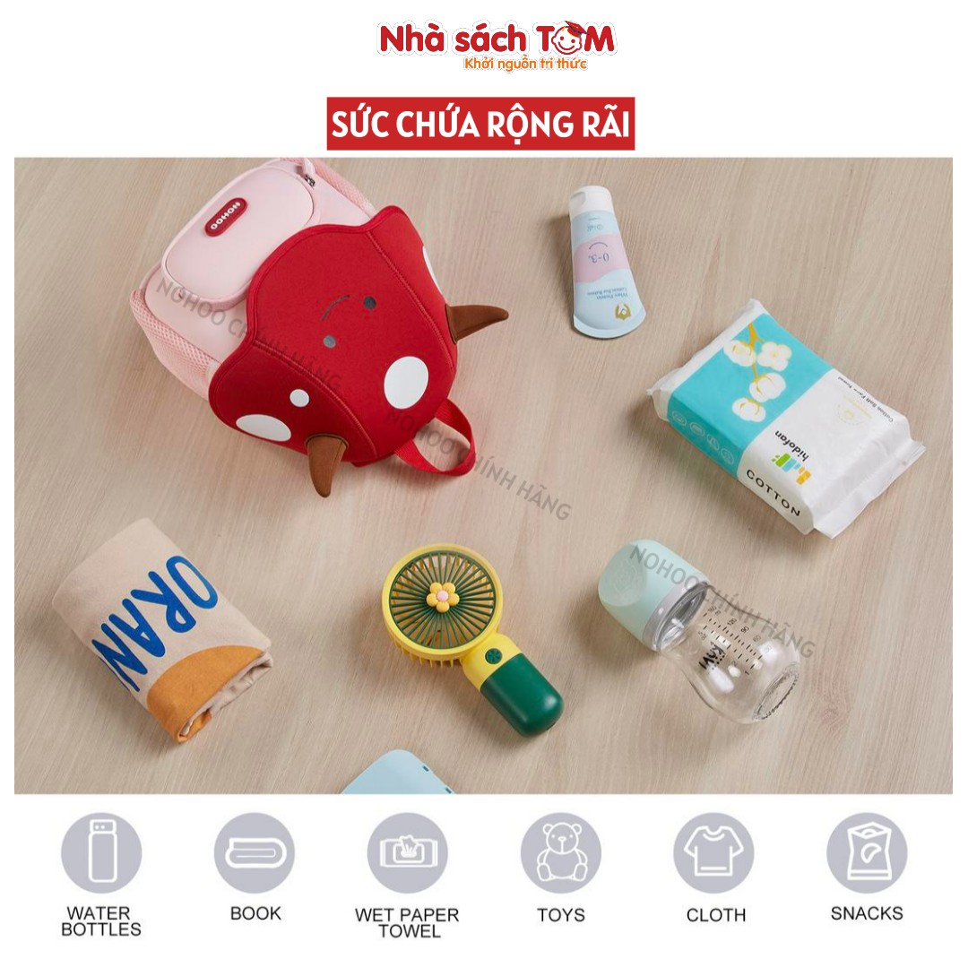 Balo mẫu giáo Nohoo chính hãng siêu nhẹ hình thú dễ thương cho bé từ 2-6 tuổi NB021