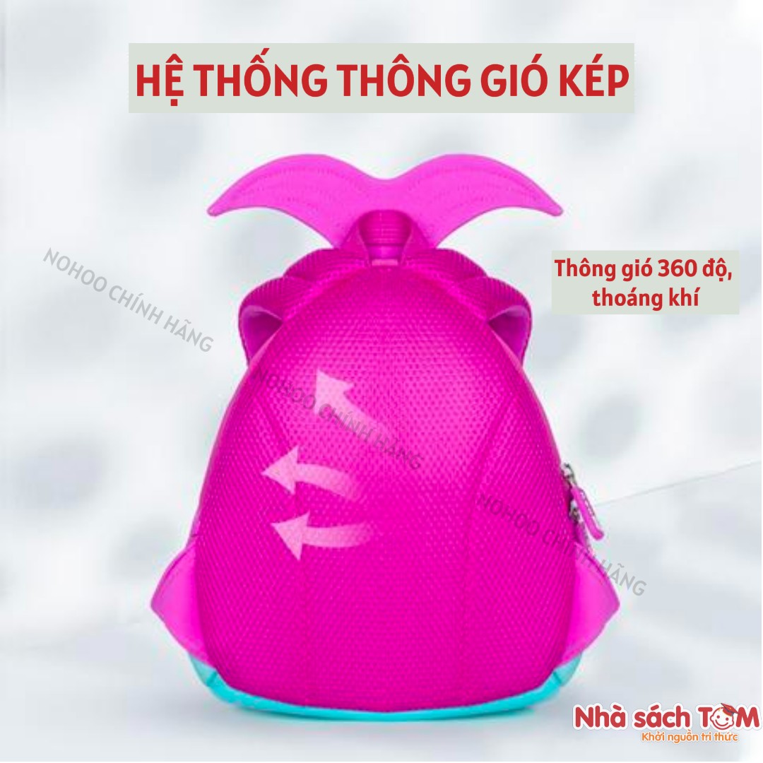 Balo mẫu giáo Nohoo chính hãng siêu nhẹ hình thú dễ thương cho bé từ 2-6 tuổi NHB046