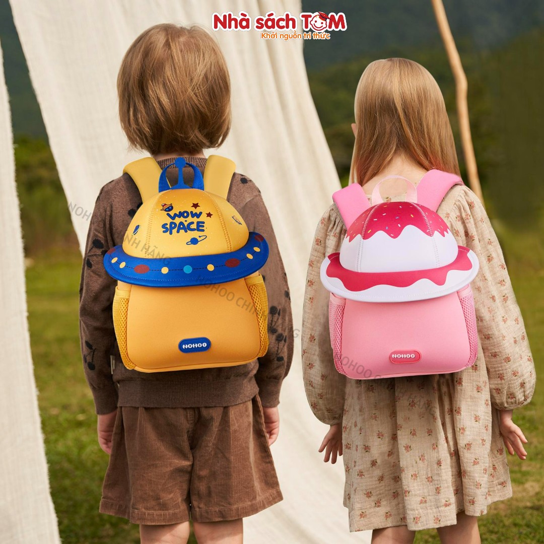 Balo mẫu giáo Nohoo chính hãng siêu nhẹ hình thú dễ thương cho bé từ 2-6 tuổi NHB022