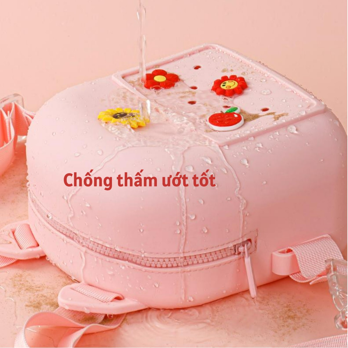 Balo silicone chống nước cho bé, ba lô trẻ em chống ướt, nhẹ, dễ thương, chống bám bẩn, dễ vệ sinh