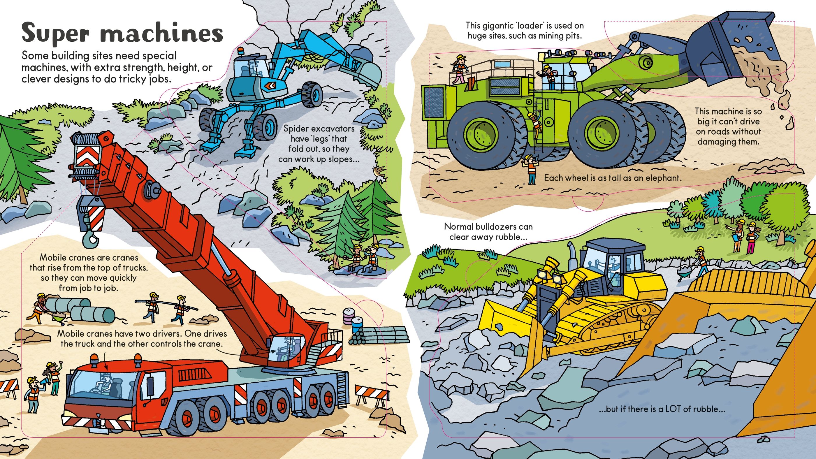 Usborne - Look Inside Building Sites (Khám phá thế giới xây dựng)
