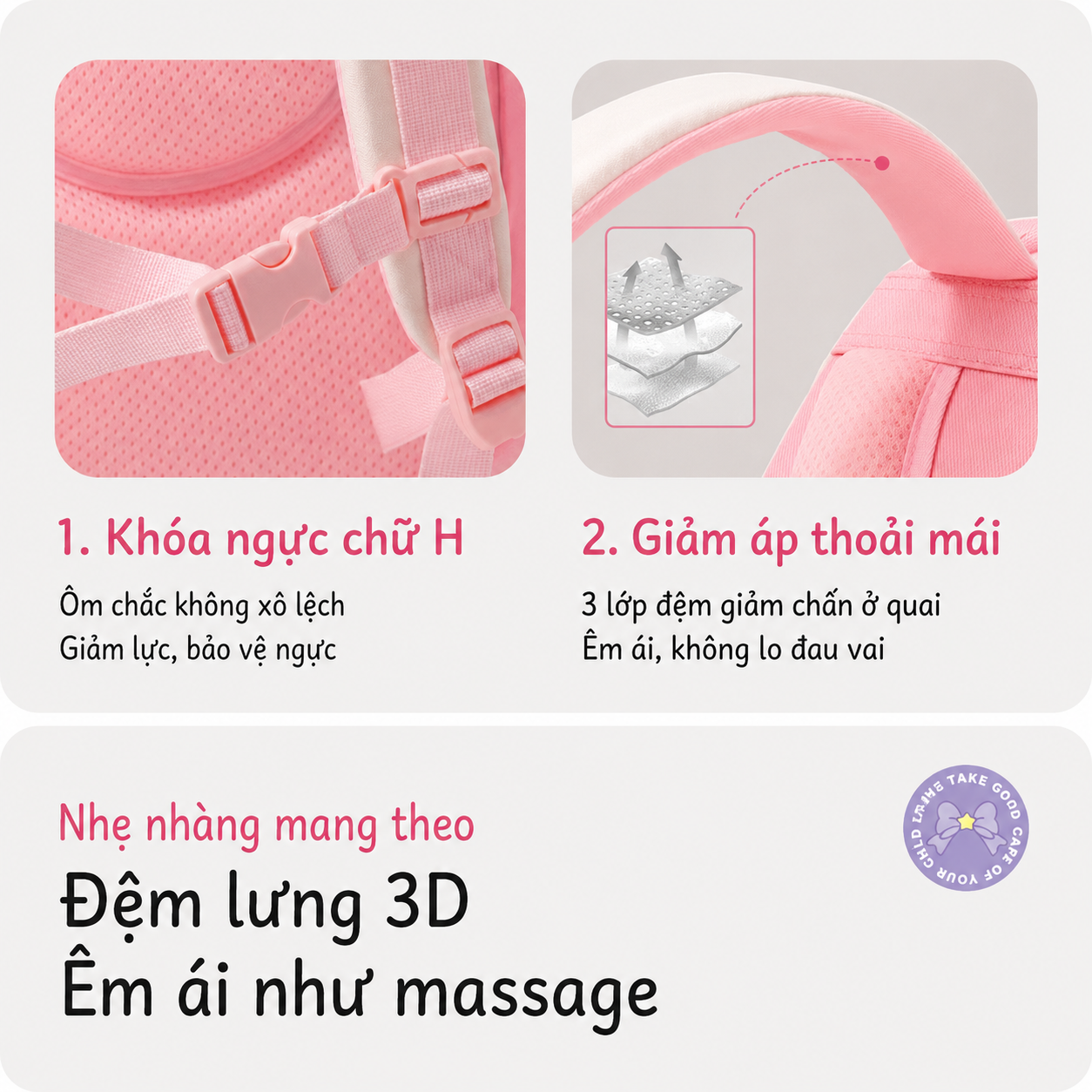 Balo học sinh tiểu học Worm's home balo cao cấp chống gù balo cho bé siêu nhẹ chống nước nhiều ngăn - KimChi Kids