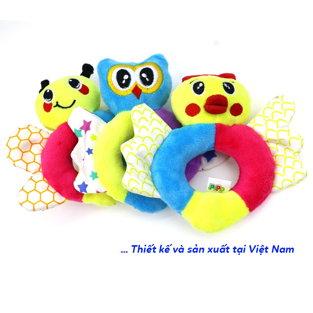 Lục lạc vải cầm tay con vật tròn - Pipo