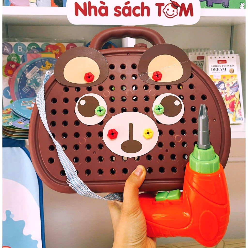 Đồ chơi DIY lắp ráp kỹ sư kèm khoan điện, bộ đồ chơi giáo dục STEM cho bé sáng tạo