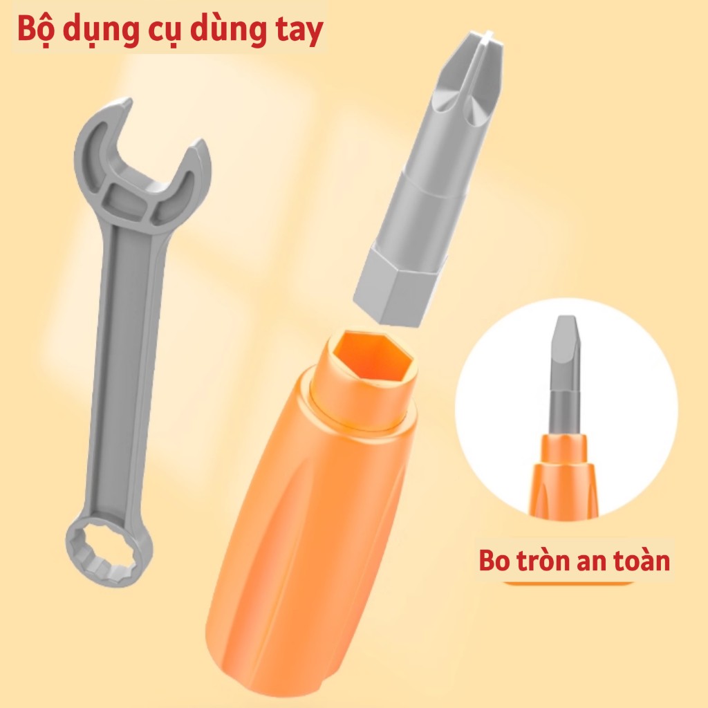 Đồ chơi DIY lắp ráp kỹ sư kèm khoan điện, bộ đồ chơi giáo dục STEM cho bé sáng tạo