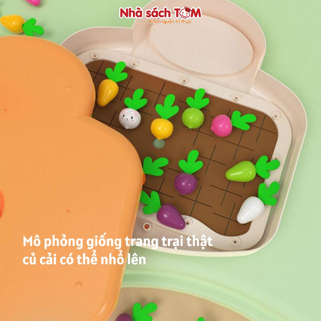 Đồ chơi nhổ cà rốt học toán cho bé 3 tuổi – Đồ chơi tư duy Montessori, cân bằng thông minh