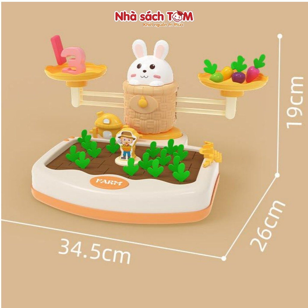 Đồ chơi nhổ cà rốt học toán cho bé 3 tuổi – Đồ chơi tư duy Montessori, cân bằng thông minh