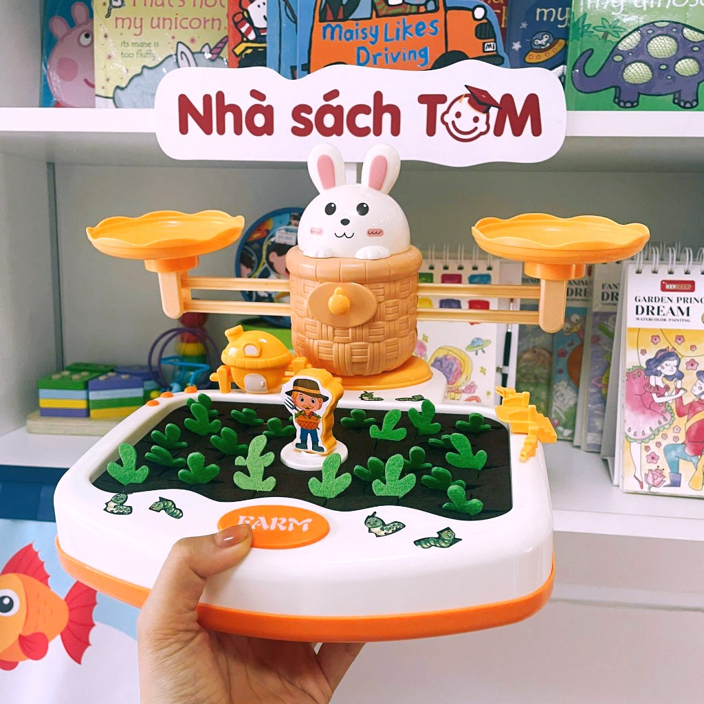 Đồ chơi nhổ cà rốt học toán cho bé 3 tuổi – Đồ chơi tư duy Montessori, cân bằng thông minh