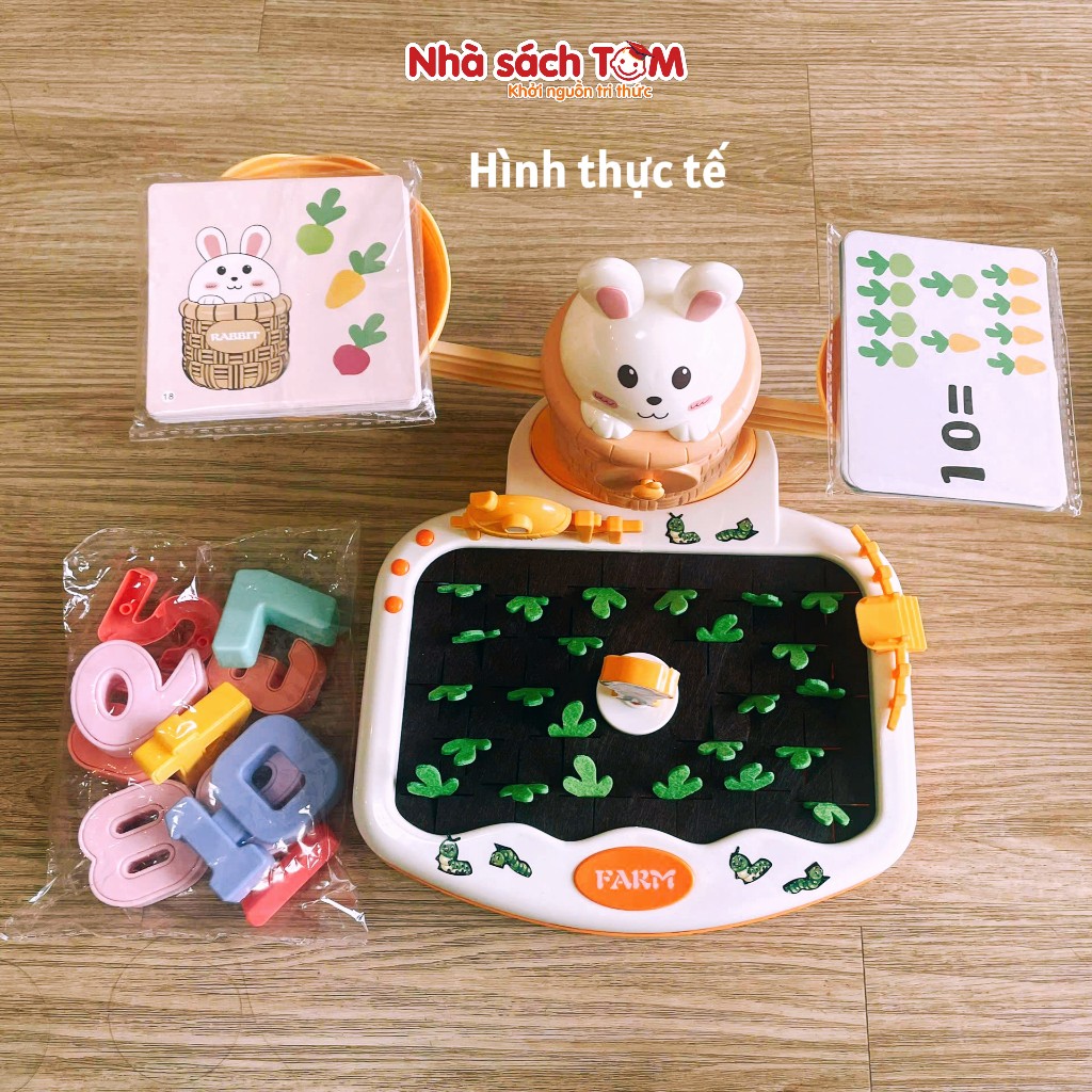 Đồ chơi nhổ cà rốt học toán cho bé 3 tuổi – Đồ chơi tư duy Montessori, cân bằng thông minh