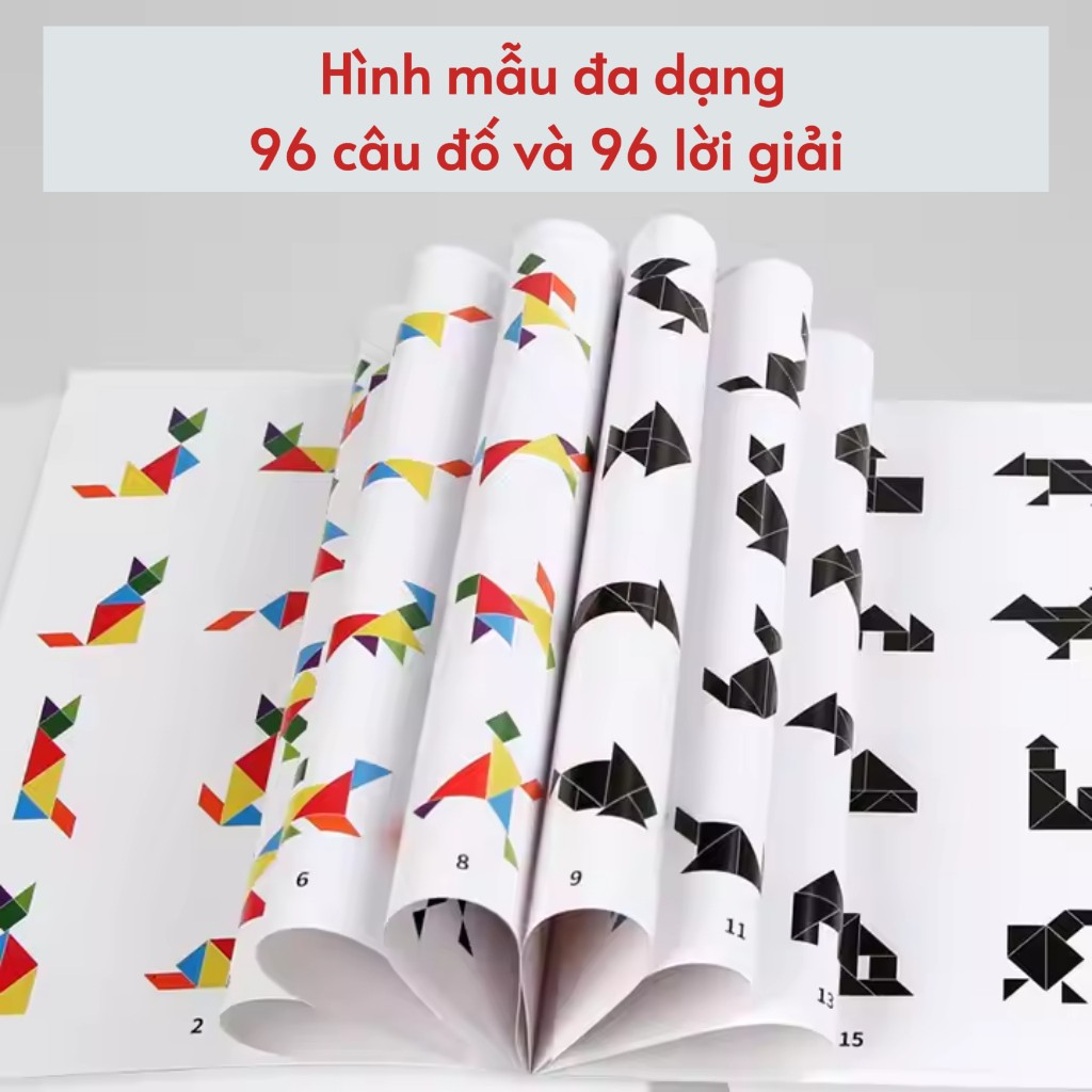 Bộ đồ chơi xếp hình thông minh cho bé Tangram nam châm, Buludy, lắp ghép tư duy sáng tạo