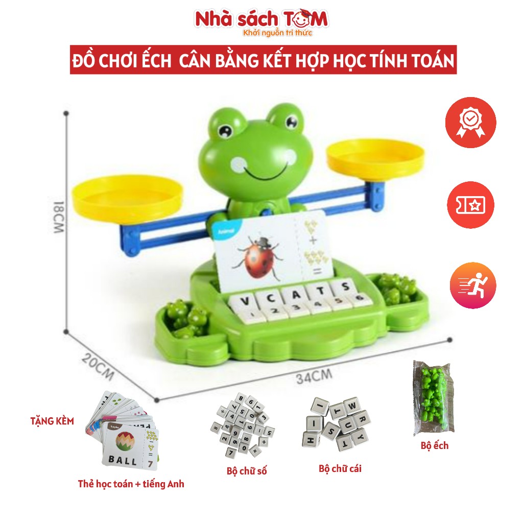 Đồ chơi ếch cân bằng học toán thông minh Montessori – Đồ chơi giáo dục cho bé 6 tuổi