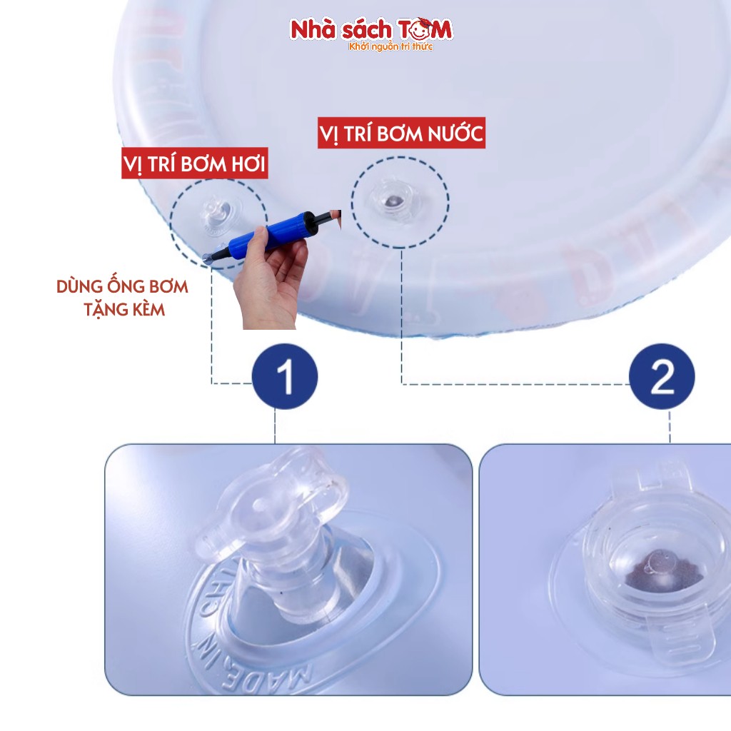 Thảm đệm nước mát cho bé nhún nhảy, thảm chơi nước mùa hè bơm hơi vận động vui nhộn cho bé yêu