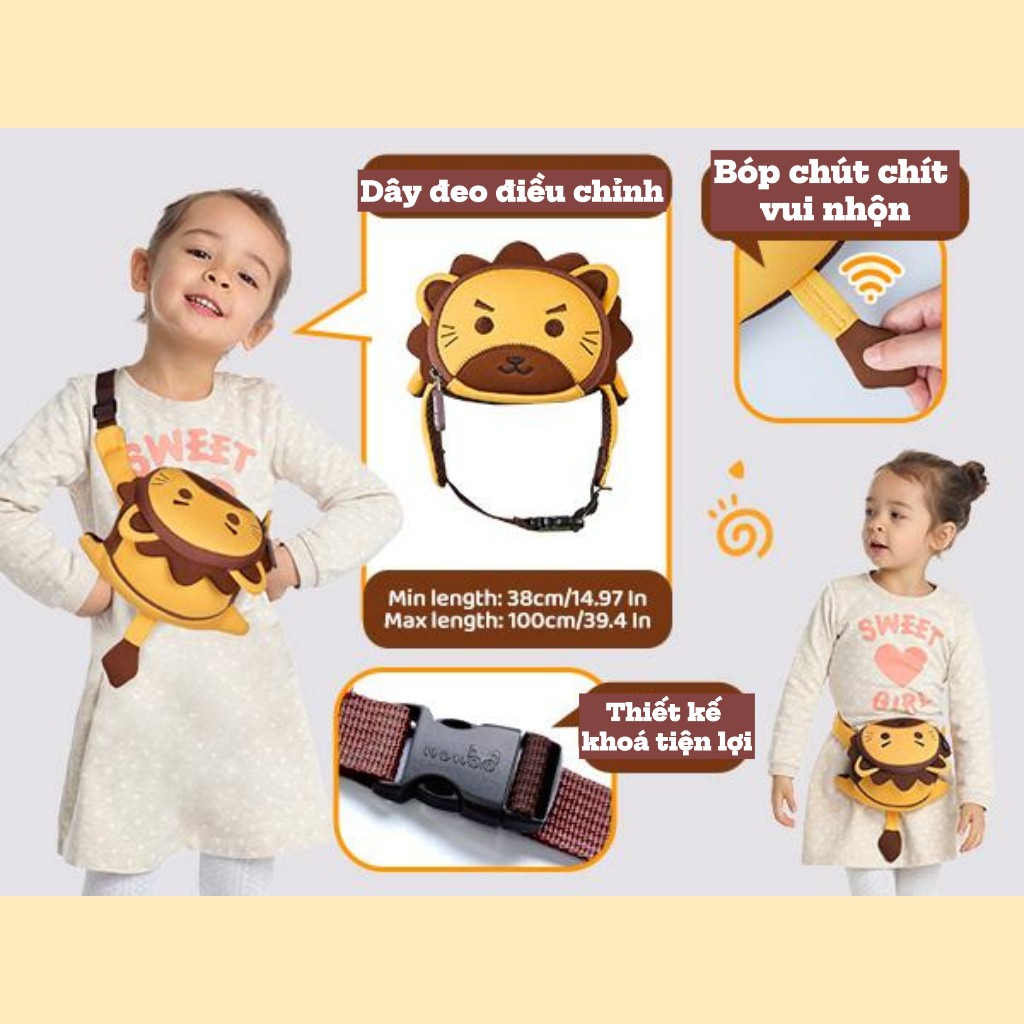 Túi đeo chéo hình thú ngộ nghĩnh Nohoo cho bé , túi mini dễ thương, nhẹ, phù hợp bé đi chơi, đi học