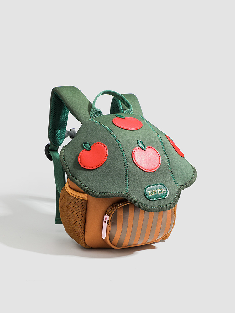 Balo mẫu giáo hình nấm Yoz iozi siêu nhẹ 250g, chống nước thiết kế ôm lưng, khóa ngực chữ H an toàn cho bé