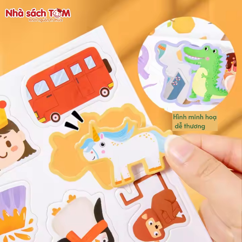 Quiet book Buludy, đồ chơi thông minh Montessori, sách bóc dán cho bé từ 3 tuổi