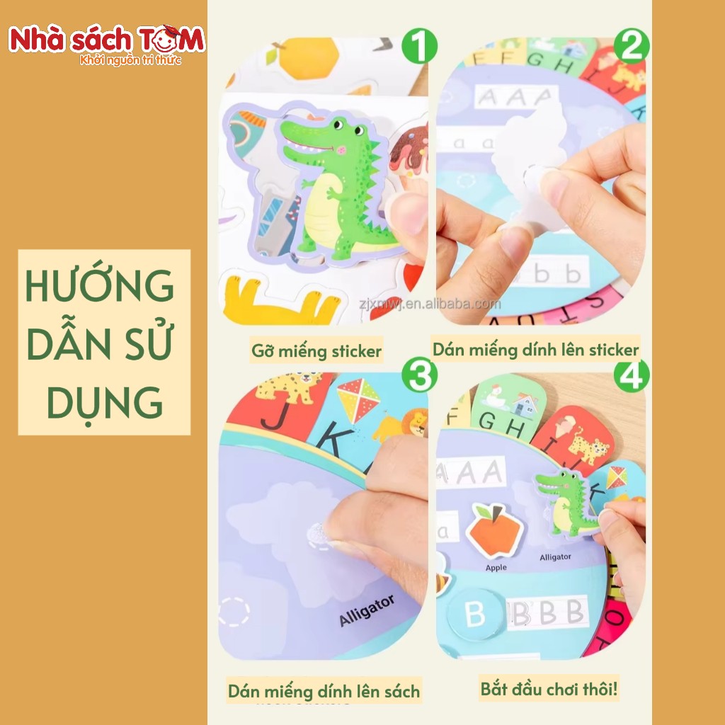 Quiet book Buludy, đồ chơi thông minh Montessori, sách bóc dán cho bé từ 3 tuổi