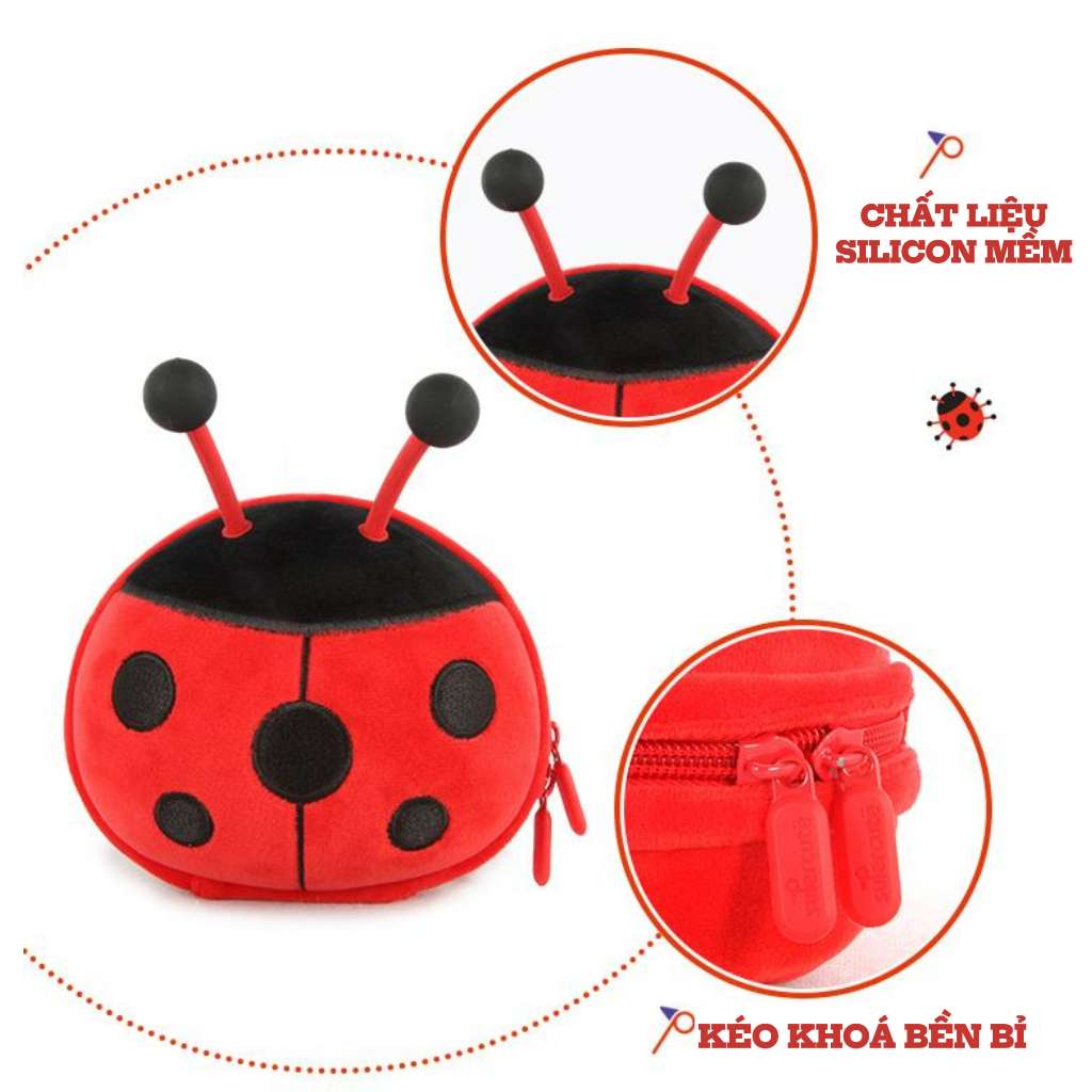 Túi đeo chéo trẻ em hình bọ dễ thương Supercute, túi đeo chéo cho bé 1–12 tuổi, túi mini hoạt hình