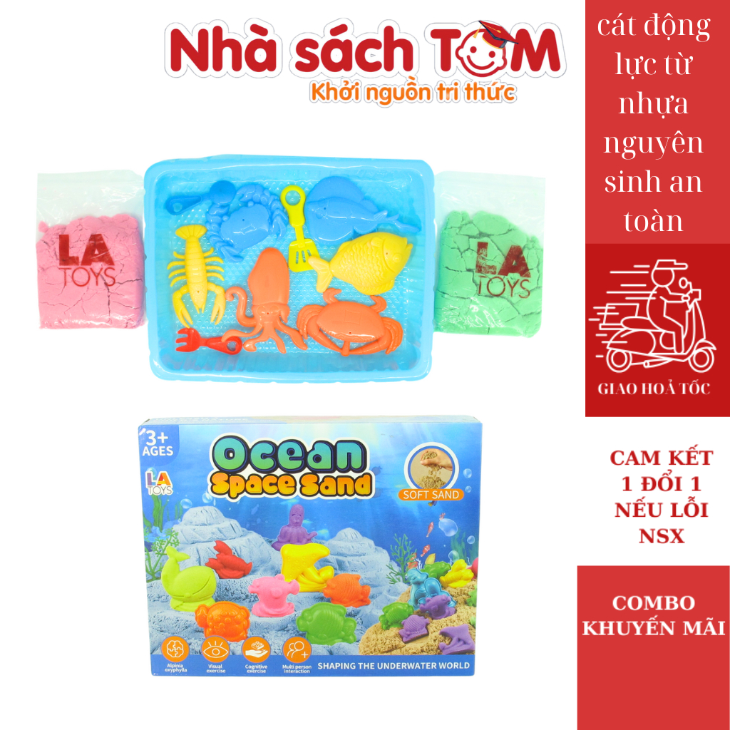 Cát động lực cho bé kèm khuôn và khay, La toys, đồ chơi an toàn Việt Nam đạt kiểm định chất lượng