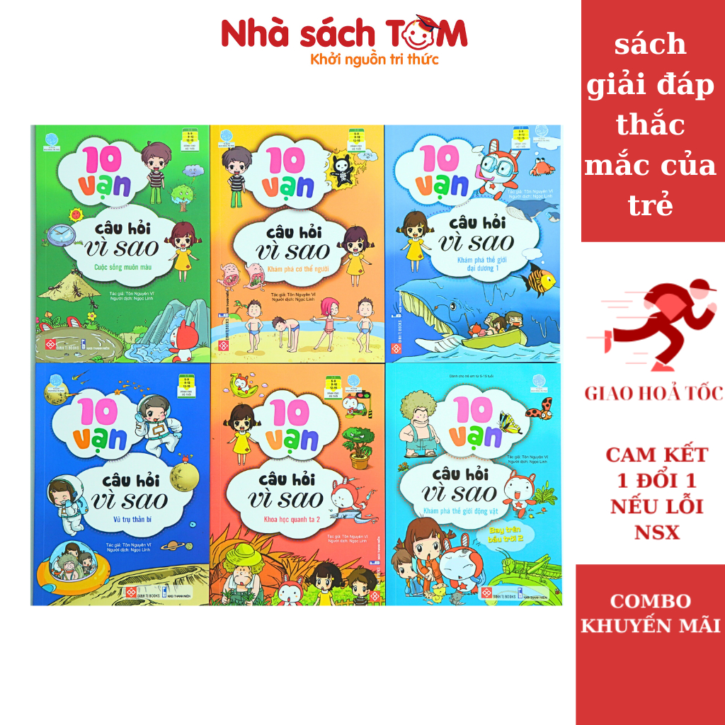 Sách -10 vạn câu hỏi vì sao -Truyện tranh khoa học cho trẻ từ 6 - 15 tuổi - Đinh Tị Books