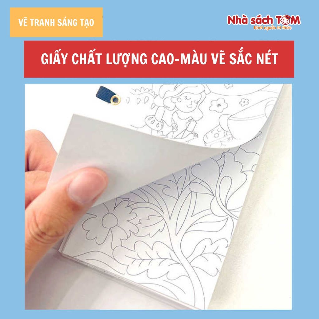 Tập tranh vẽ màu nước Keybaby tranh màu nước nén kèm cọ 24 trang kích thước 8x19cm