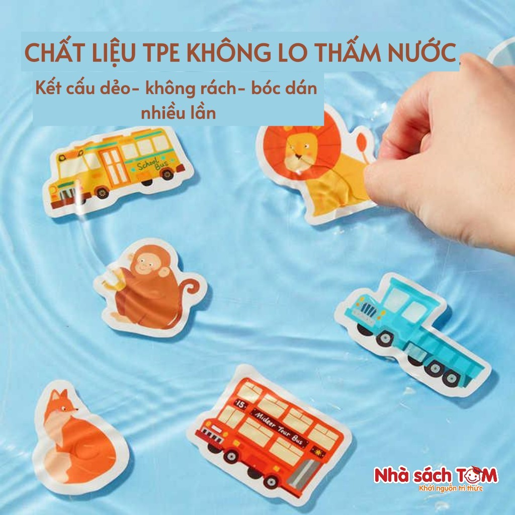 Quyển sticker Keybaby sách dán hình cho bé dùng được nhiều lần không rách