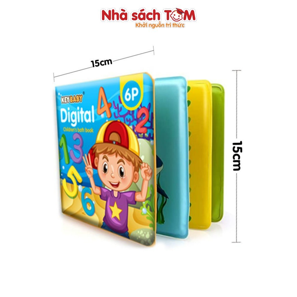 Sách vải Montessori Keybaby đồ chơi giáo dục sớm cho trẻ từ 3 tháng tuổi sách vải không thấm nước