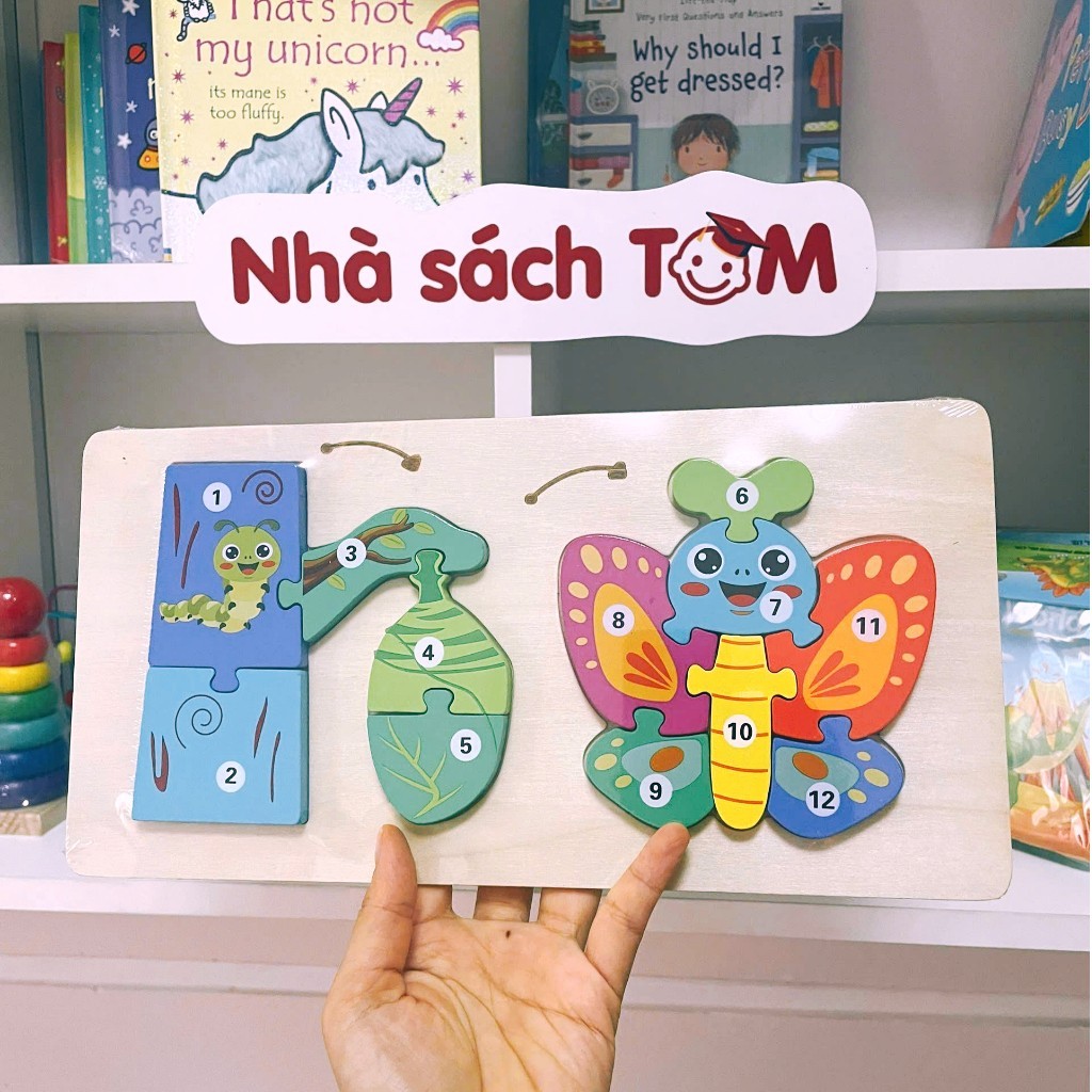 Đồ chơi tranh ghép hình 3D bộ xếp hình gỗ cho bé từ 3 tuổi