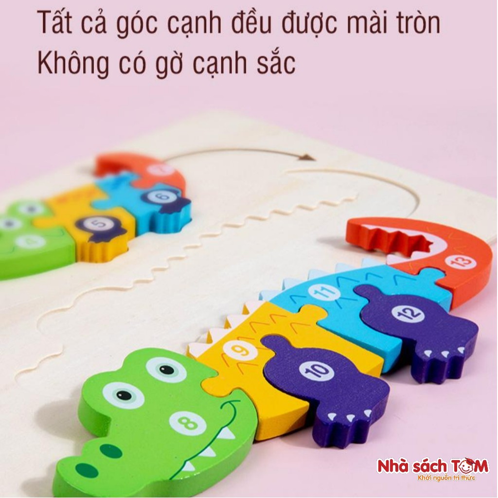 Đồ chơi tranh ghép hình 3D bộ xếp hình gỗ cho bé từ 3 tuổi