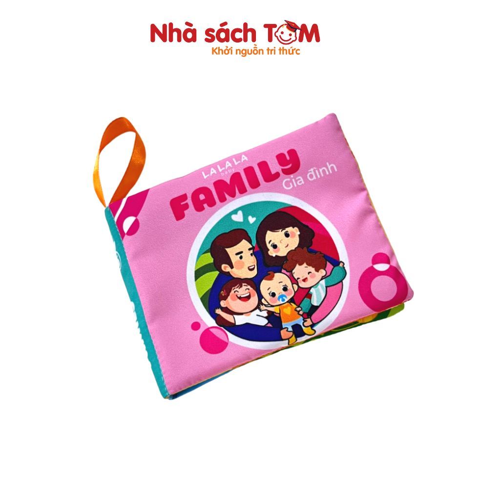 Đồ chơi sách vải song ngữ kích thích đa giác quan cho bé từ 0-3 tuổi - Lalala baby