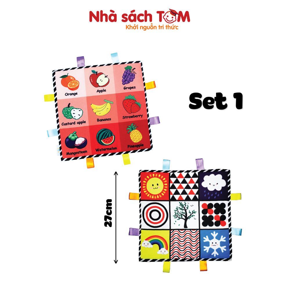 Đồ chơi vải tummy time Lalala Baby kích thích đa giác quan cho trẻ từ 0 tháng tuổi