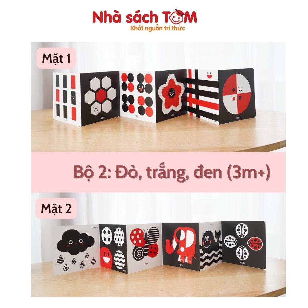 Đồ chơi thẻ gấp zic zac kích thích thị giác Lalala baby cho bé 0-12 tháng ,đồ chơi thông minh cho bé