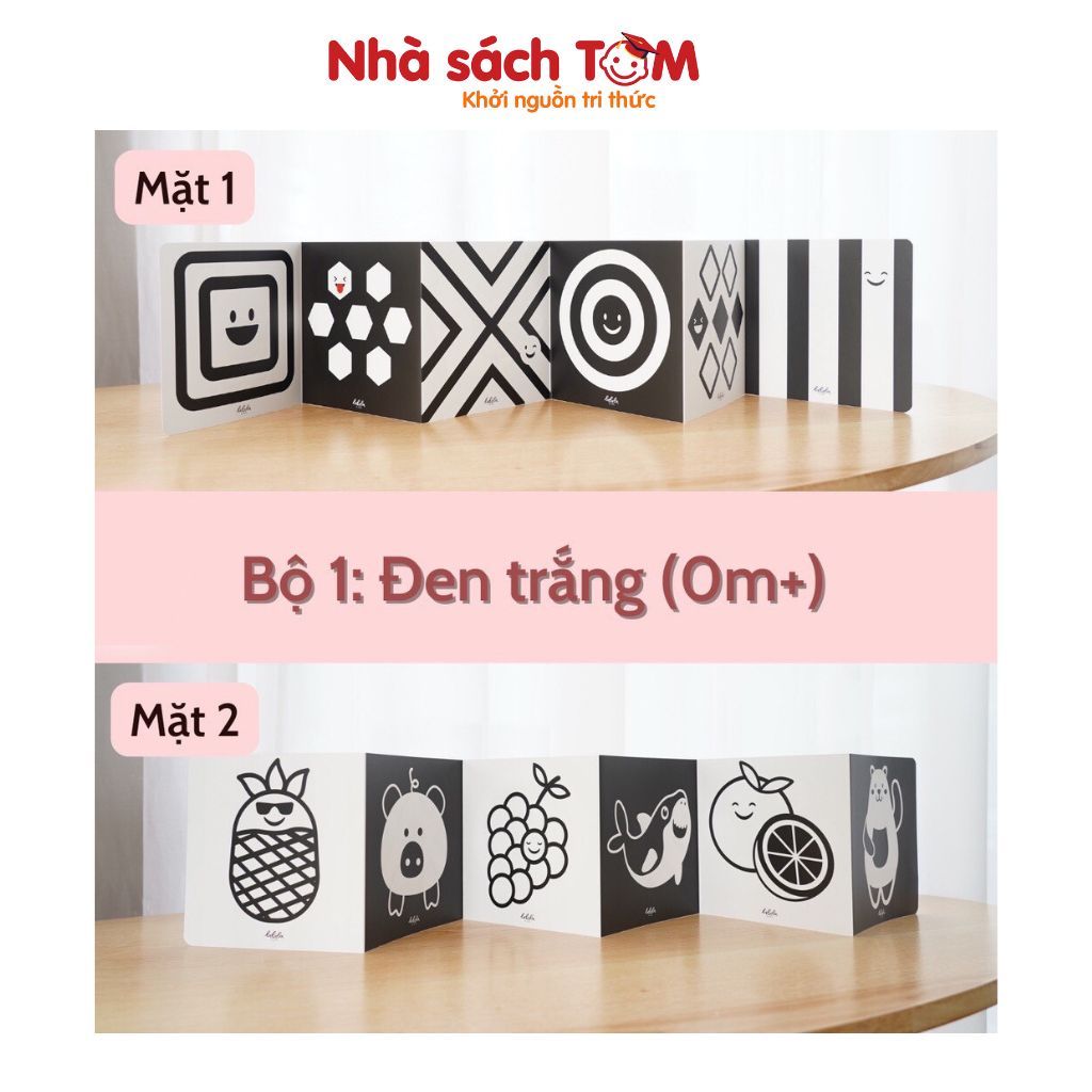 Đồ chơi thẻ gấp zic zac kích thích thị giác Lalala baby cho bé 0-12 tháng ,đồ chơi thông minh cho bé