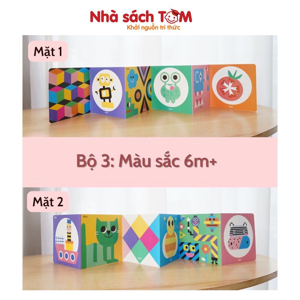 Đồ chơi thẻ gấp zic zac kích thích thị giác Lalala baby cho bé 0-12 tháng ,đồ chơi thông minh cho bé