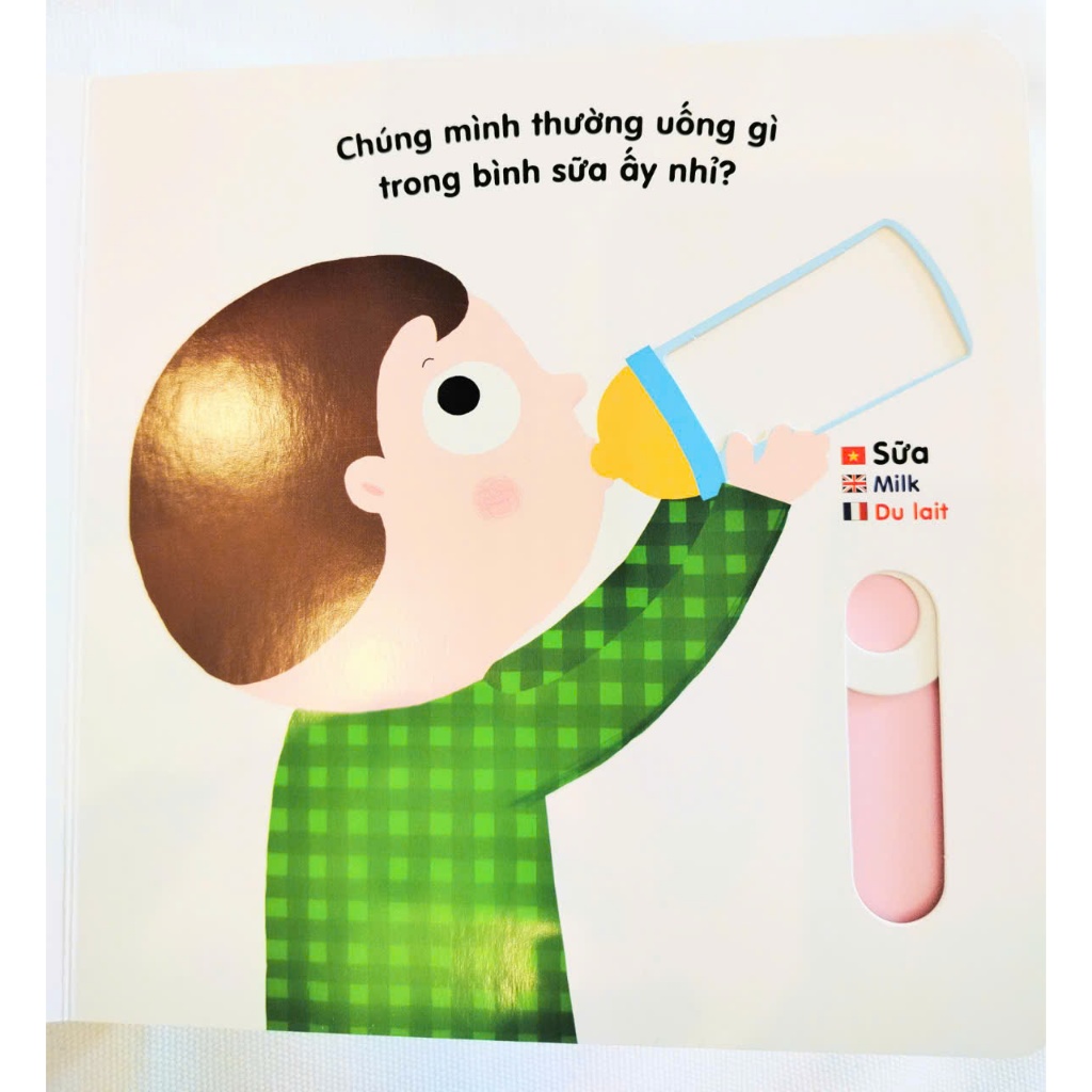 Sách chuyển động thông minh đa ngữ Việt-Anh-Pháp - Thức ăn