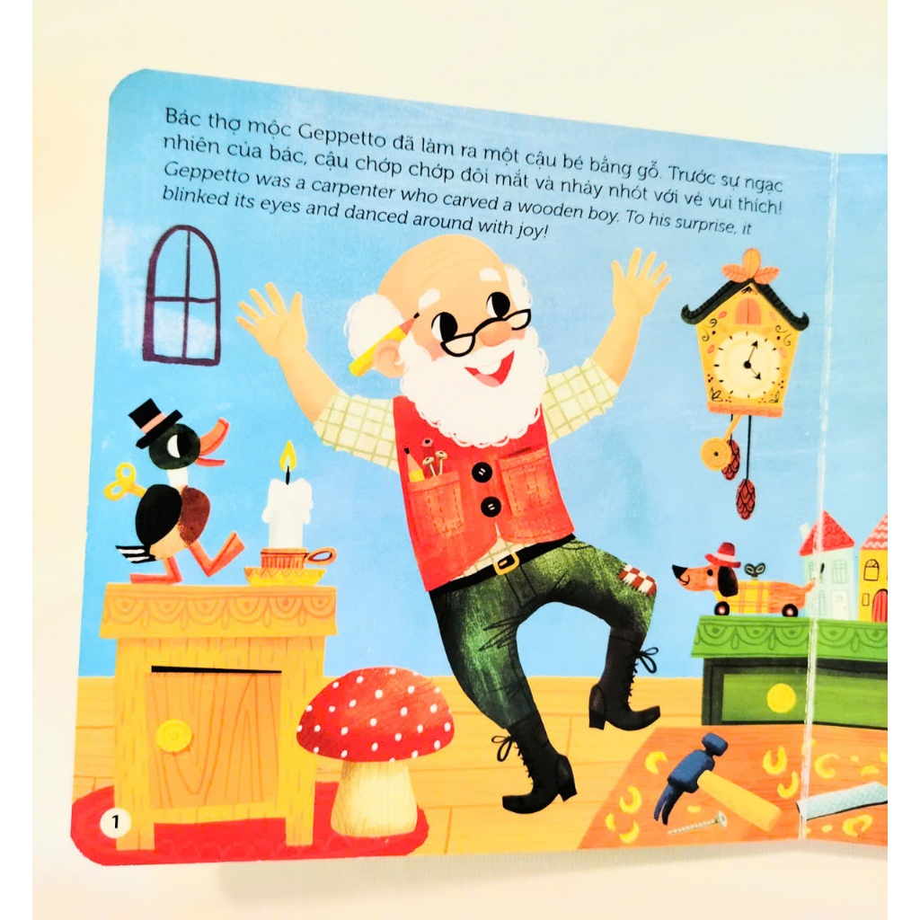 Sách chuyển động First story-Cậu bé người gỗ Pinocchio