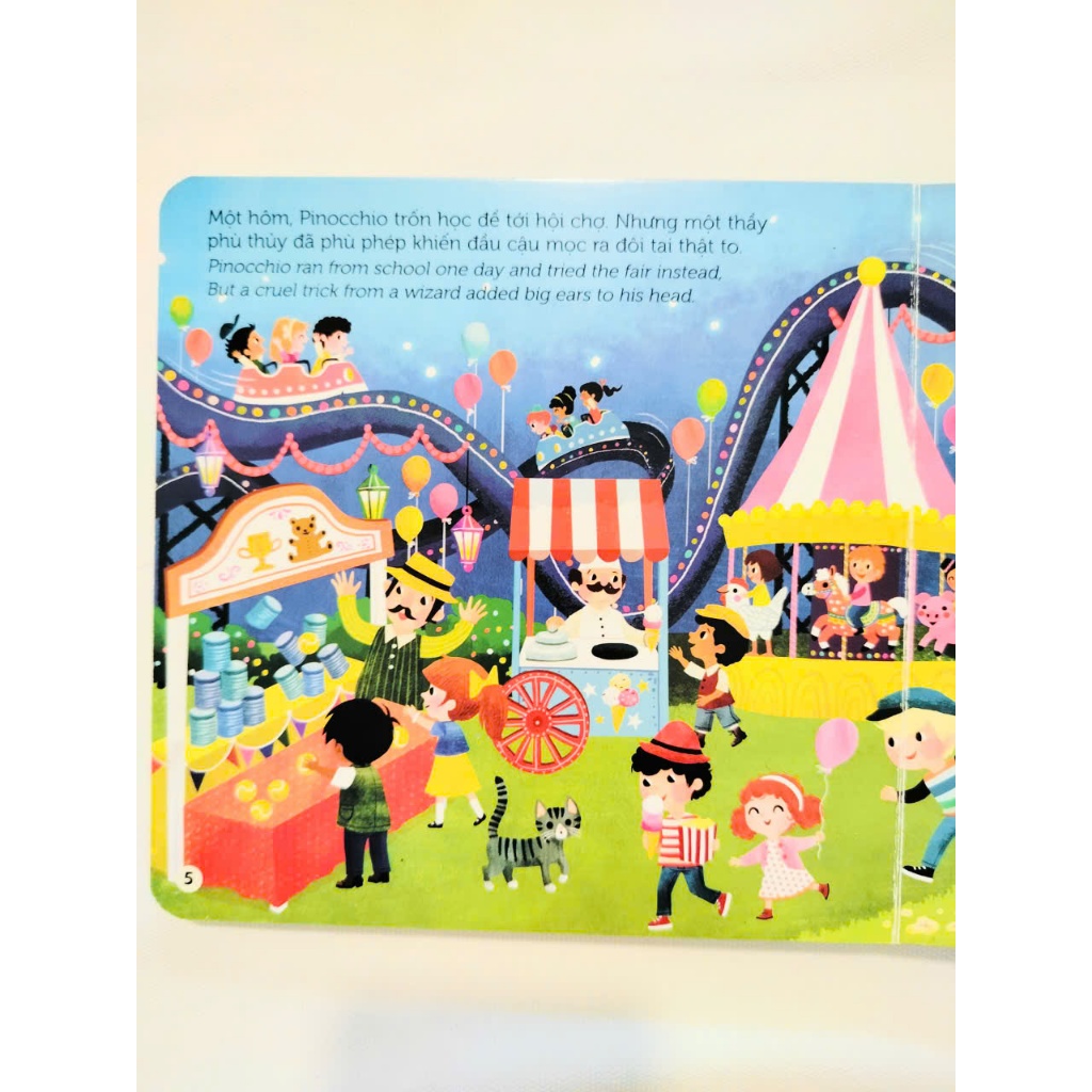 Sách chuyển động First story-Cậu bé người gỗ Pinocchio