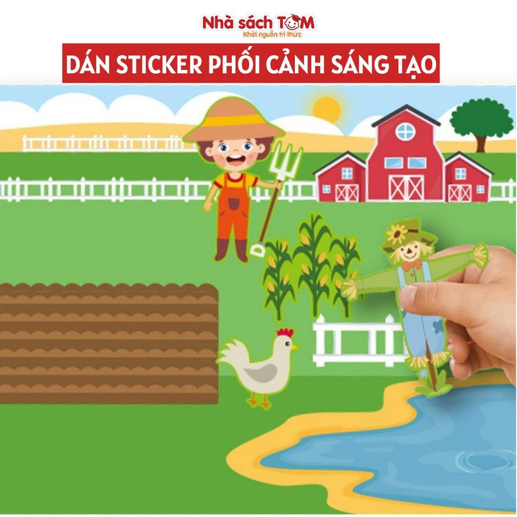 Sticker dẻo tái sử dụng nhiều lần, Keybaby, bộ đồ chơi dán đi dán lại, sáng tạo trang trí cho bé