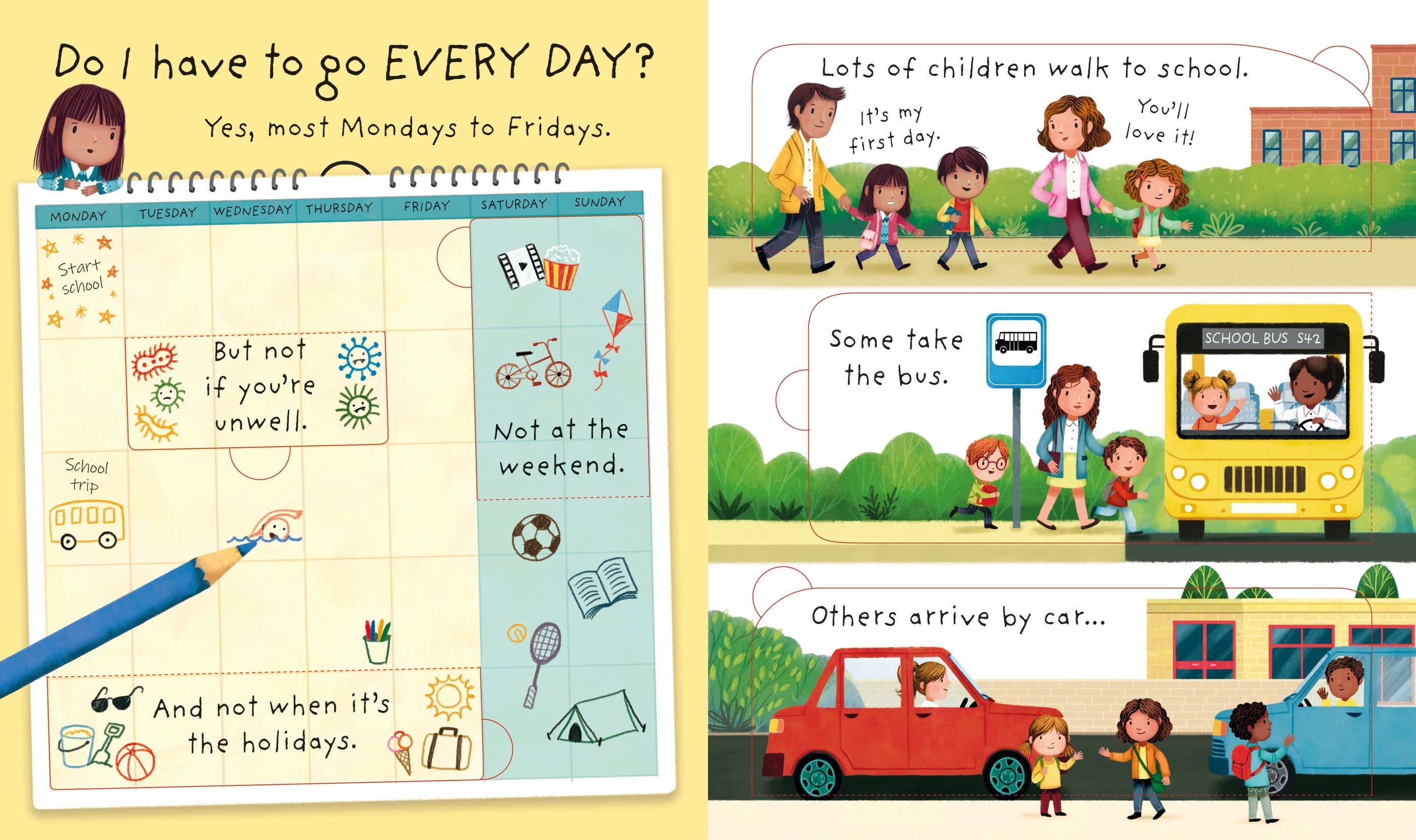 Usborne - Very First Questions and Answers Why do I have to go to school? (Giúp bé hiểu ý nghĩa của việc đến trường)