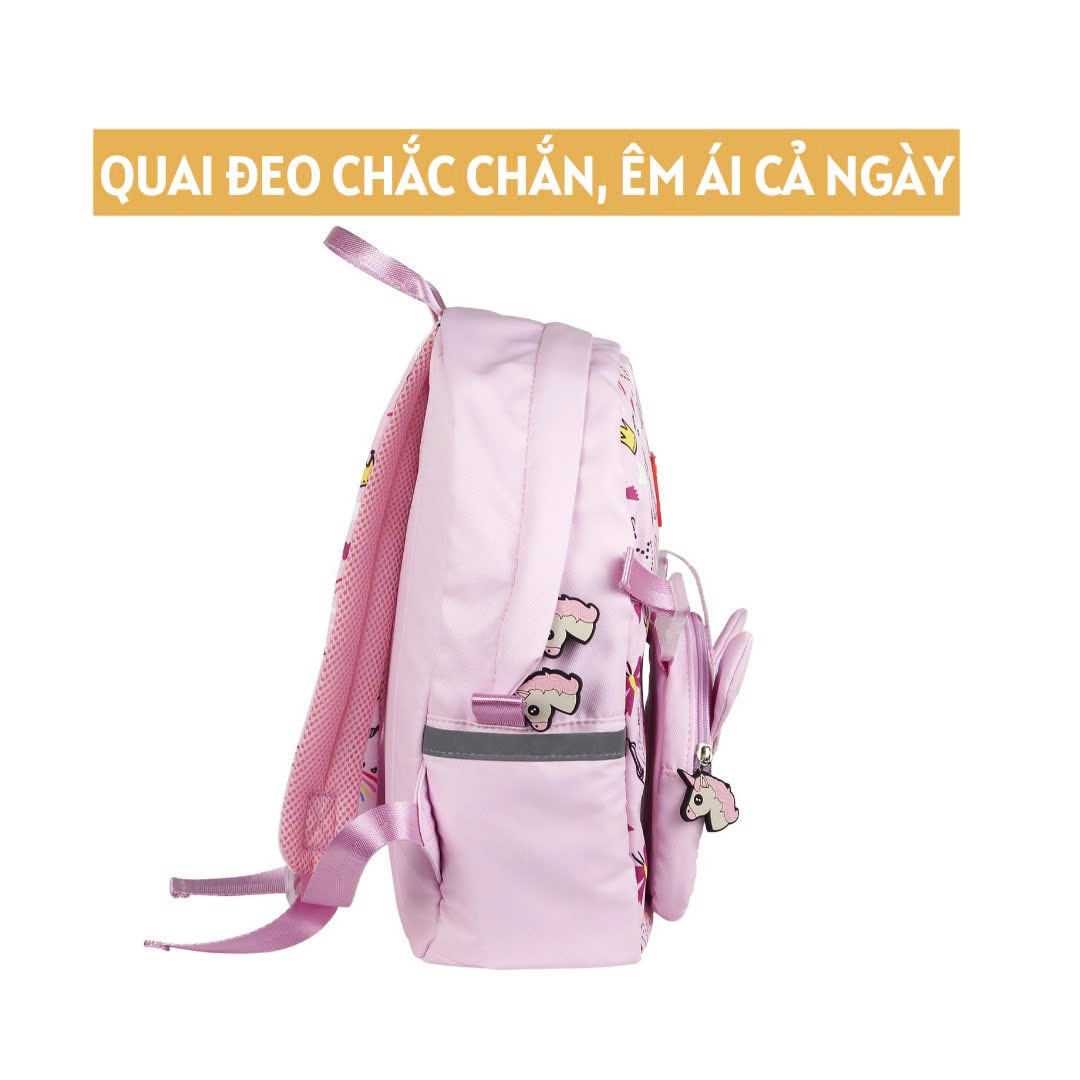 Balo mẫu giáo Supercute 2 trong 1 kết hợp túi đeo chéo ngộ nghĩnh cho bé, balo mầm non siêu nhẹ, chống nước, kiểu dáng đáng yêu  SF157