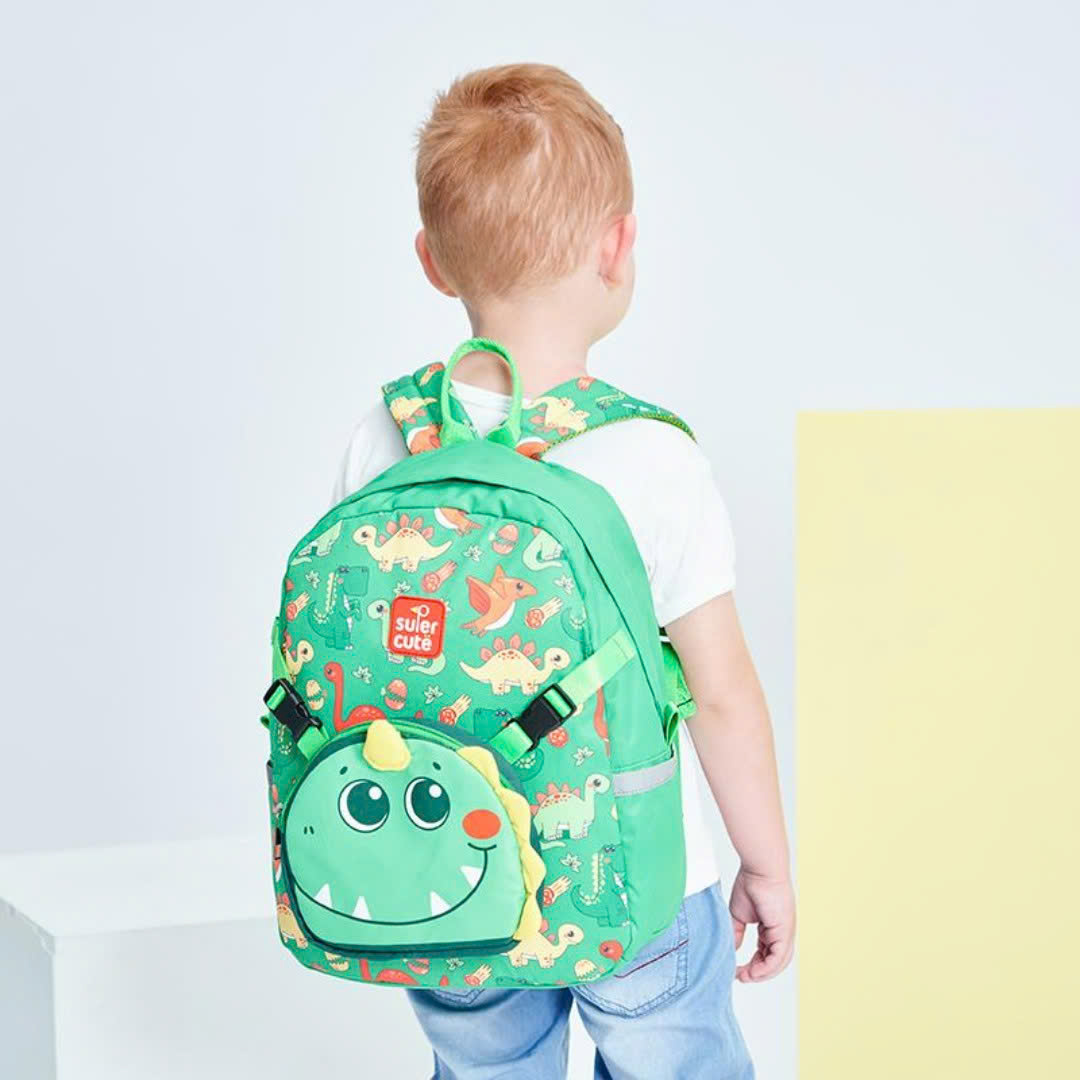 Balo mẫu giáo Supercute 2 trong 1 kết hợp túi đeo chéo ngộ nghĩnh cho bé, balo mầm non siêu nhẹ, chống nước, kiểu dáng đáng yêu  SF125