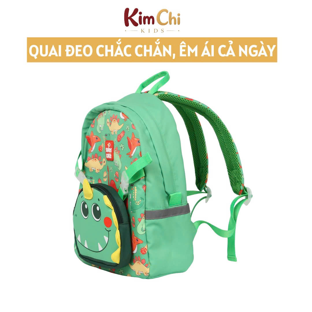 Balo mẫu giáo Supercute 2 trong 1 kết hợp túi đeo chéo ngộ nghĩnh cho bé, balo mầm non siêu nhẹ, chống nước, kiểu dáng đáng yêu  SF125