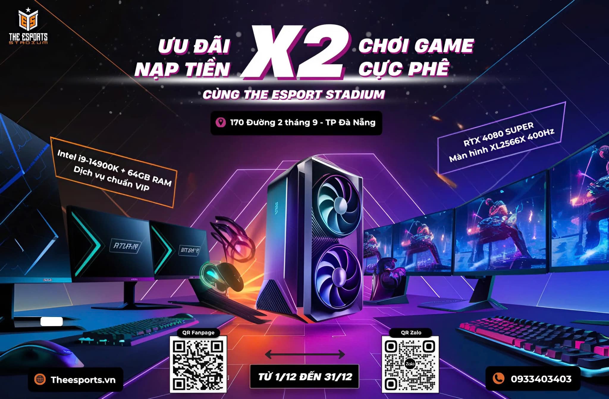 X2 Tiền Nạp – Cơ Hội Vàng Cho Game Thủ Tại The Esports Stadium!