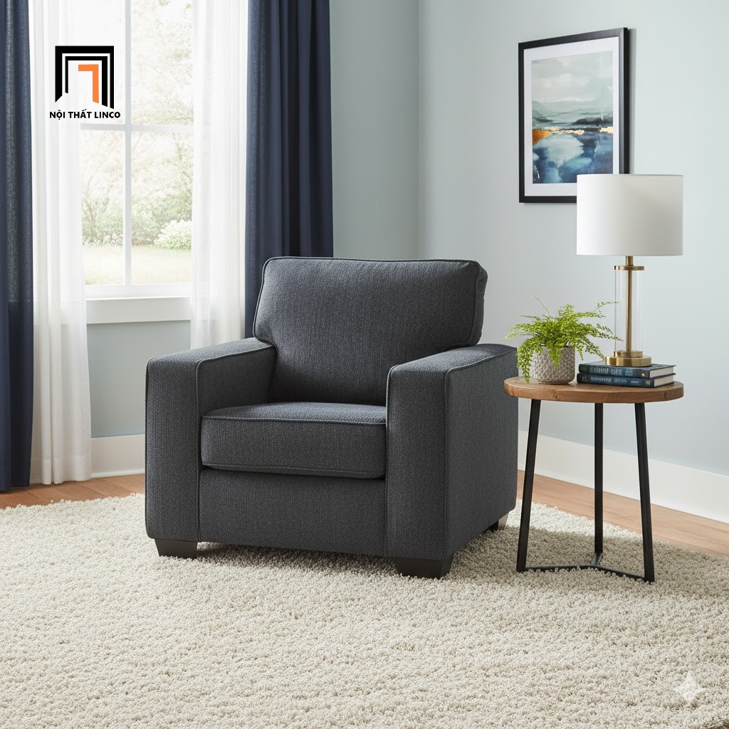 ghế sofa đơn vải nỉ giá rẻ