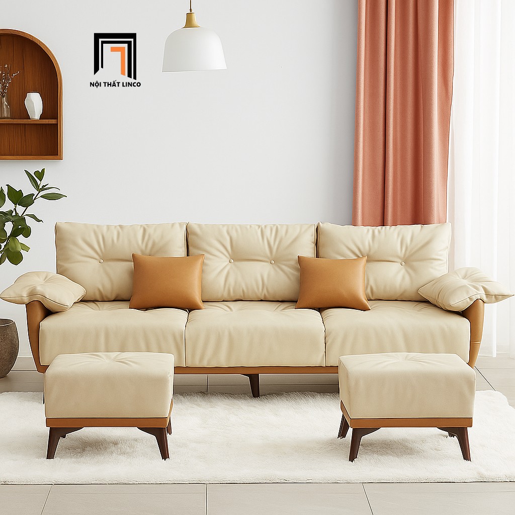 sofa băng cong da công nghiệp 2m3
