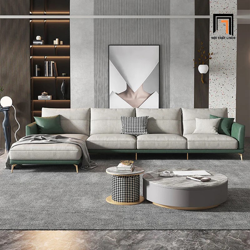 sofa góc da công nghiệp