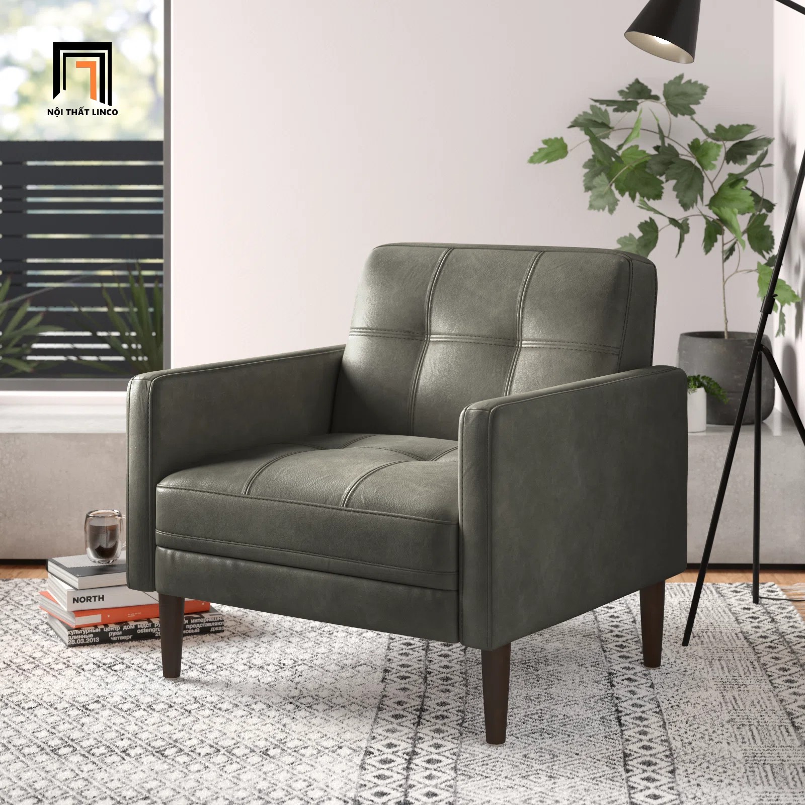 sofa đơn da công nghiệp