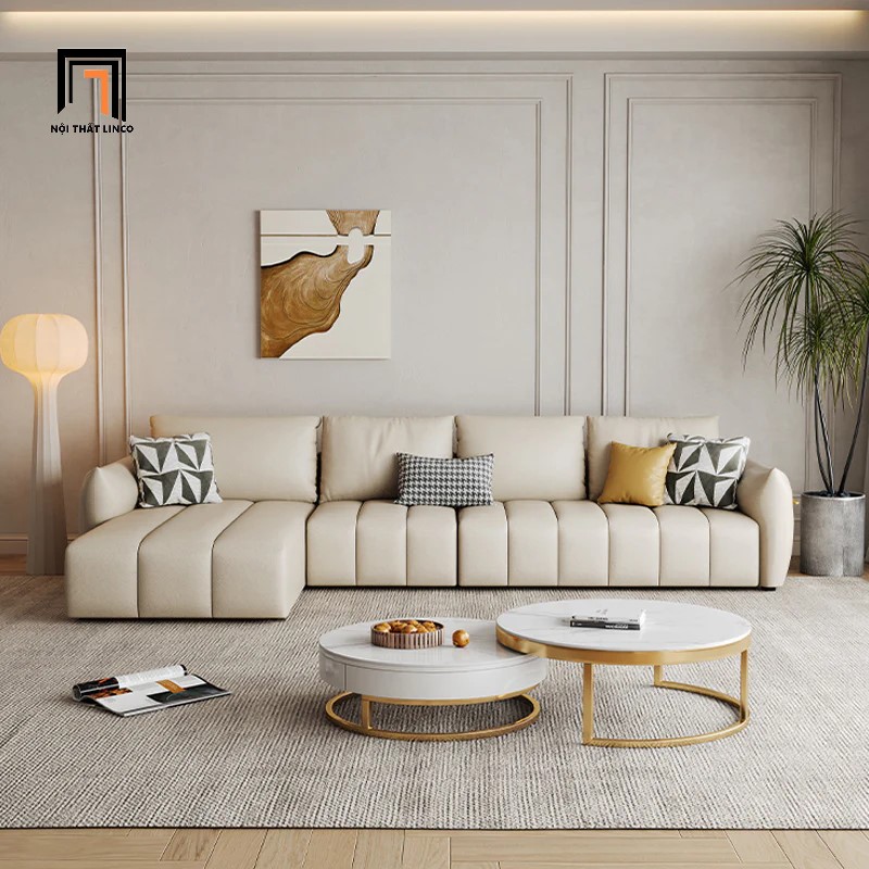 sofa góc da công nghiệp
